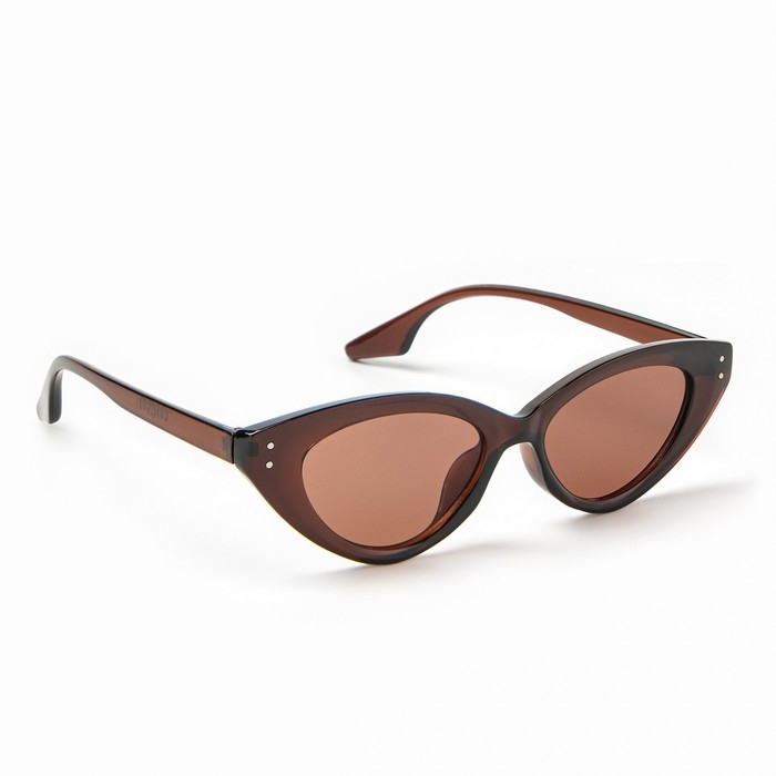 Очки солнцезащитные Очки солнцезащитные "OneSun", uv 400, дужка 14 см, ширина 15 см, 4.2 х 6.5 см, коричневые