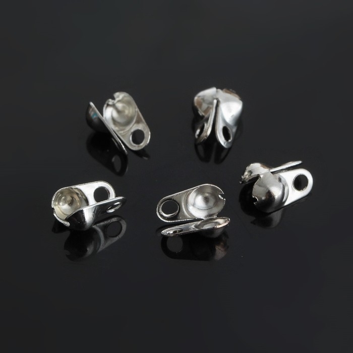 Концевик, цвет серебро, 3,2 мм (набор 20 шт.) Концевик, цвет серебро, 3,2 мм (набор 20 шт.)