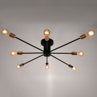 Люстра 2233/8BK E27 40Вт черно-золотой 108х108х20 см BayerLux