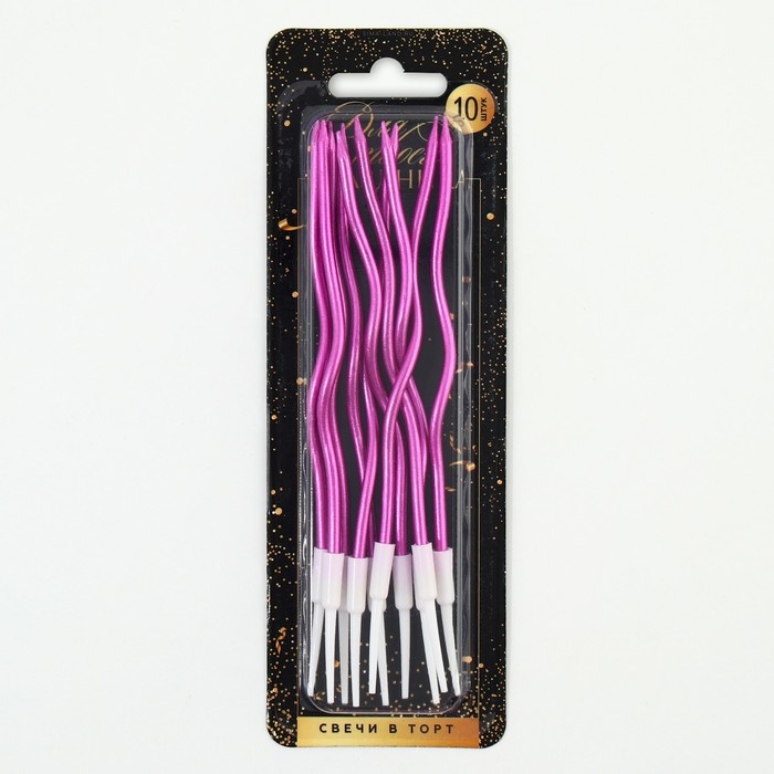 Свечи для торта «Для твоего праздника», фиолетовые, 10 шт., 15 х 0,5 см Свечи для торта «Для твоего праздника», фиолетовые, 10 шт., 15 х 0,5 см