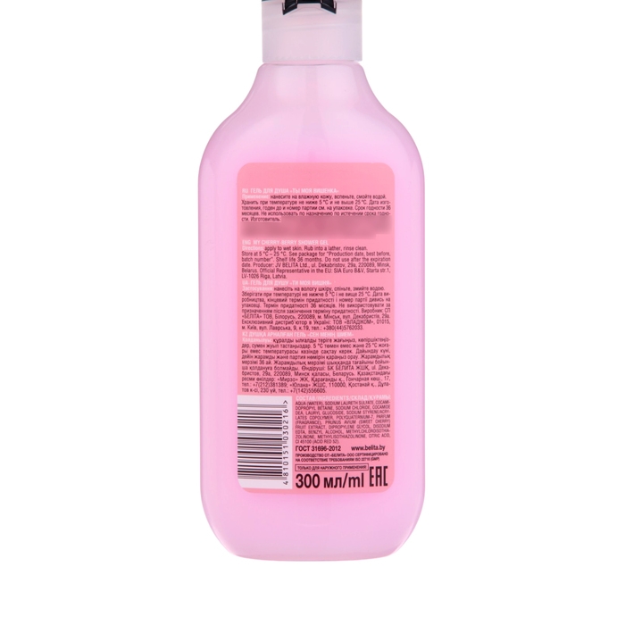 Гель для душа Bielita Tasty moments «Ты моя вишенка», 300 мл Гель для душа Bielita Tasty moments «Ты моя вишенка», 300 мл