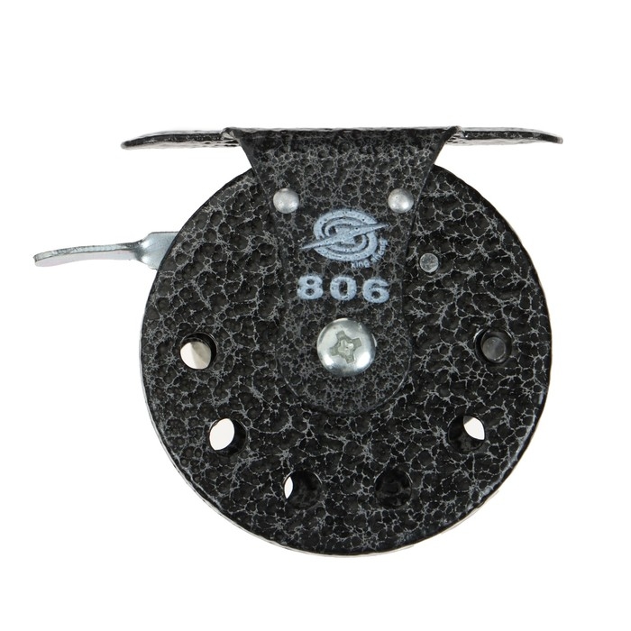 Катушка инерционная, металл, диаметр 5.5 см, цвет черный, 806 Катушка инерционная, металл, диаметр 5.5 см, цвет черный, 806