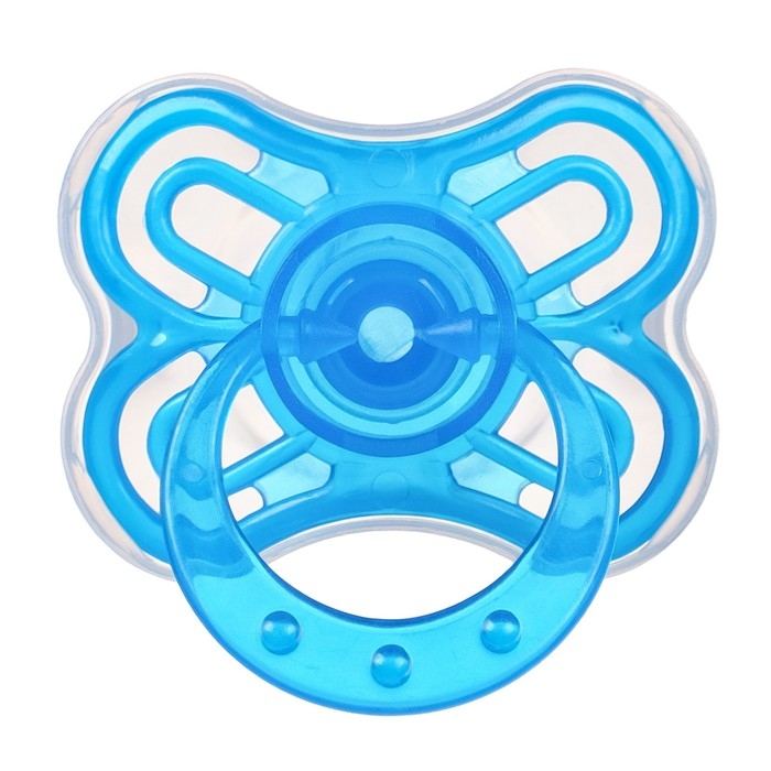 Соска - пустышка силиконовая классическая, от 6 мес.,с колпачком + держатель «Зайка», цвет голубой Соска - пустышка силиконовая классическая, от 6 мес.,с колпачком + держатель «Зайка», цвет голубой