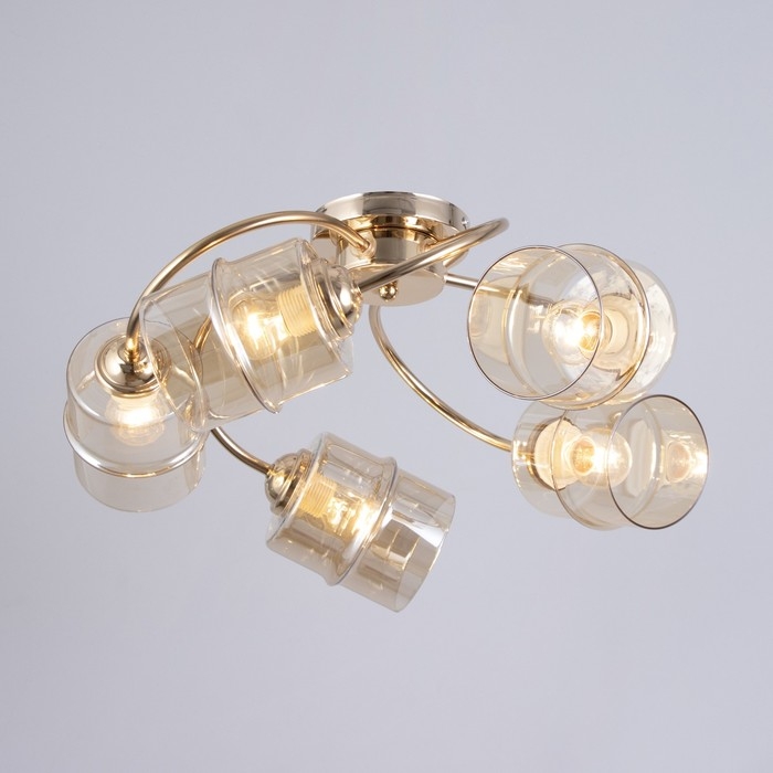 Люстра Люстра "Фокс" 5хЕ27 40Вт золото 58х58х27 см