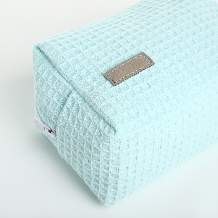 Косметичка на молнии TEXTURA, цвет бирюзовый Косметичка на молнии TEXTURA, цвет бирюзовый