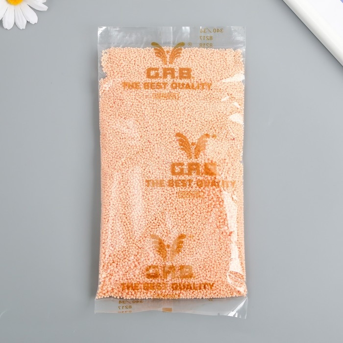 Бисер стекло 12/0  Бисер стекло 12/0 "Нежно-персиковый" ровный №713 450 гр