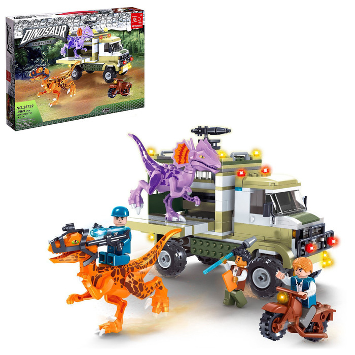 Конструктор «Диноленд. Сражение с хищниками», 360 деталей Конструктор «Диноленд. Сражение с хищниками», 360 деталей