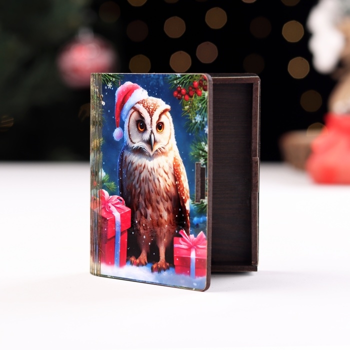 Деревянный конверт для денег № 2  Деревянный конверт для денег № 2 "Сова", 9,8х8,5х2 см