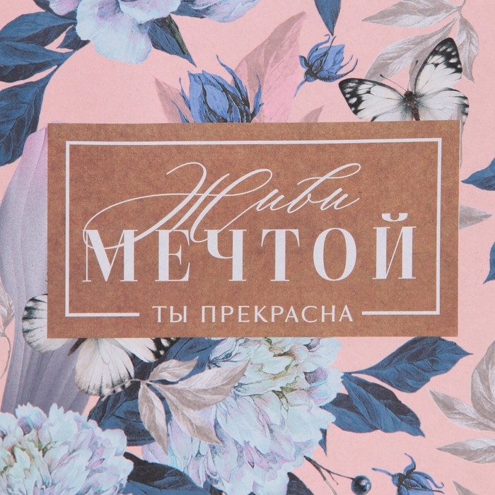 Пакет подарочный крафтовый горизонтальный, упаковка, «Живи мечтой», L 31 х 40 х 11,5 см Пакет подарочный крафтовый горизонтальный, упаковка, «Живи мечтой», L 31 х 40 х 11,5 см