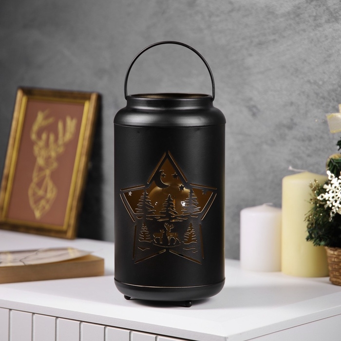 Фигура световая Фигура световая "Звездная ночь", 12.3x23 см, 1 LED. АААх3 (не в компл.), свечение тёплое белое