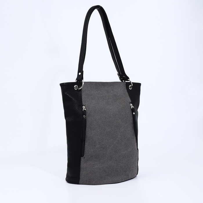 Сумка-тоут Vita на молнии, цвет серый