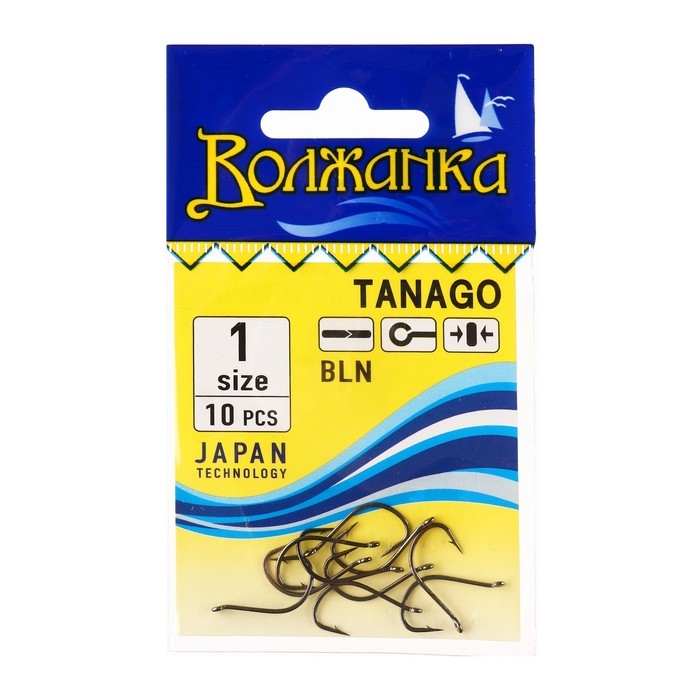 Крючки  Крючки "Волжанка" Tanago № 1, 10 шт
