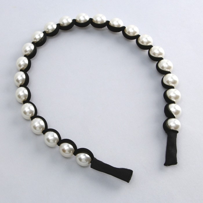 Ободок для волос с жемчугом новогодний «Выбирай счастье» на Новый год Ободок для волос с жемчугом новогодний «Выбирай счастье» на Новый год