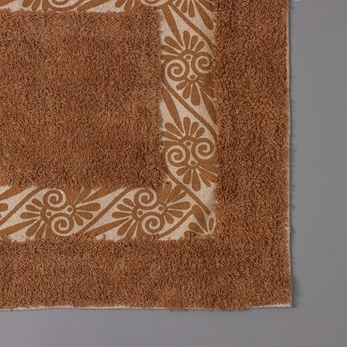 Коврик для дома Доляна «Вензель», 50×80 см, цвет коричневый Коврик для дома Доляна «Вензель», 50×80 см, цвет коричневый
