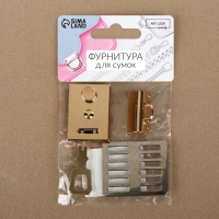 Застёжка для сумки, 3,5 × 2,6 см, цвет золотой