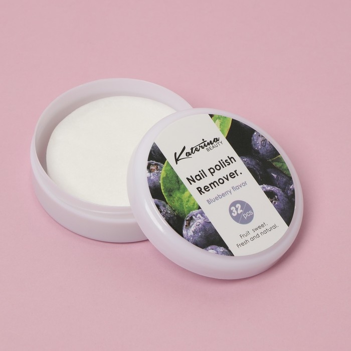 Салфетки для снятия лака, гель-лака, аромат черники, 32 шт Салфетки для снятия лака, гель-лака, аромат черники, 32 шт