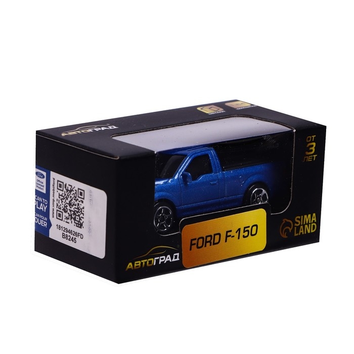 Машина металлическая FORD F-150, 1:64, цвет синий Машина металлическая FORD F-150, 1:64, цвет синий