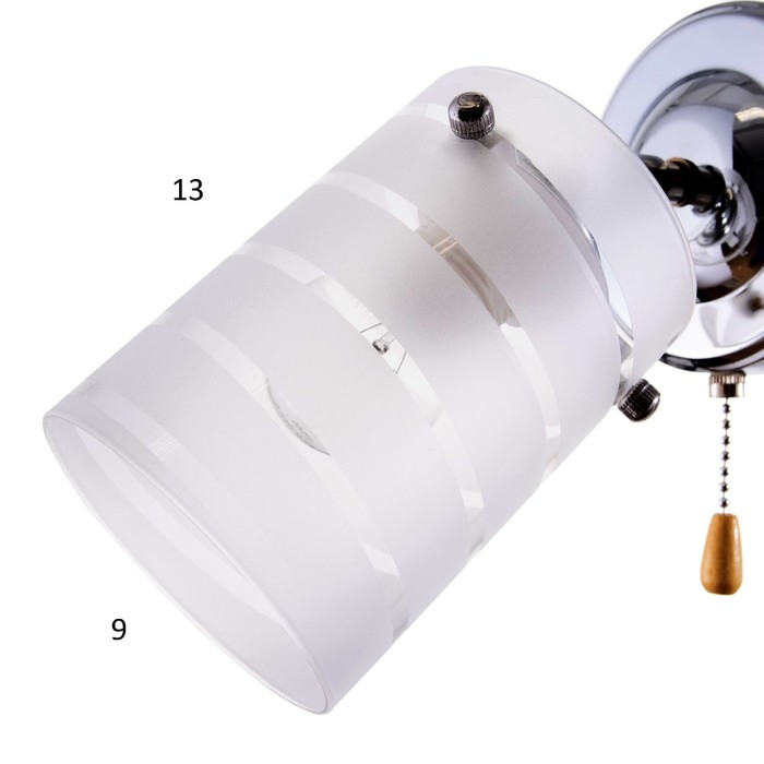 Бра 2017/1CR E27 60Вт хром 15х11х17 см