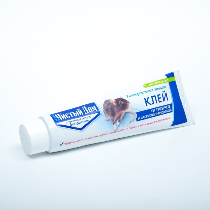 Клей от грызунов и насекомых Чистый дом туба 130 г Клей от грызунов и насекомых Чистый дом туба 130 г