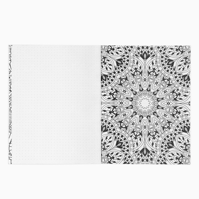 Ежедневник-смешбук с раскраской антистресс «365 творческий дней», А5 80 листов Ежедневник-смешбук с раскраской антистресс «365 творческий дней», А5 80 листов