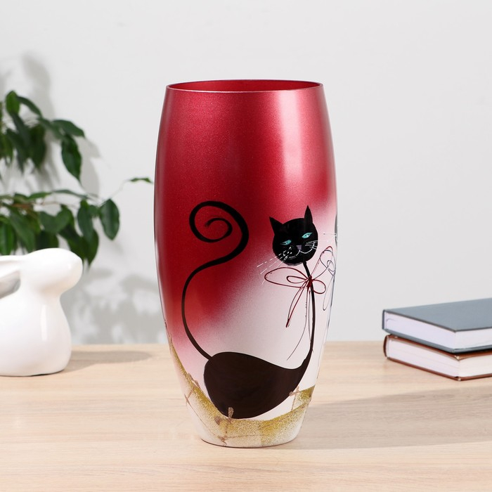 Ваза Ваза "Котики" d-12.5см, 30 х14 см