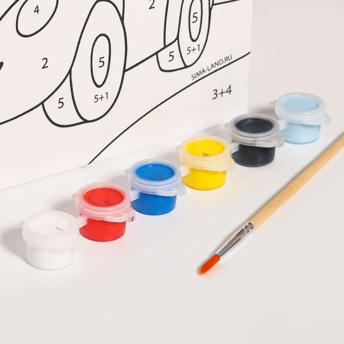 Картина по номерам для детей «Машинка в поле», 21 х 15 см Картина по номерам для детей «Машинка в поле», 21 х 15 см