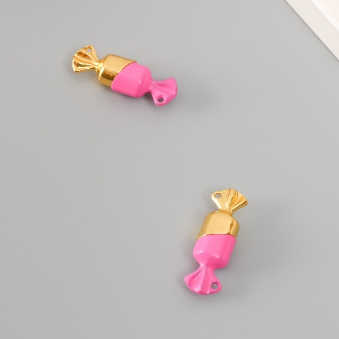 Замок магнитный металл Замок магнитный металл "Конфетка" золотой и розовый (набор 4 половинки) 1х3х1 см