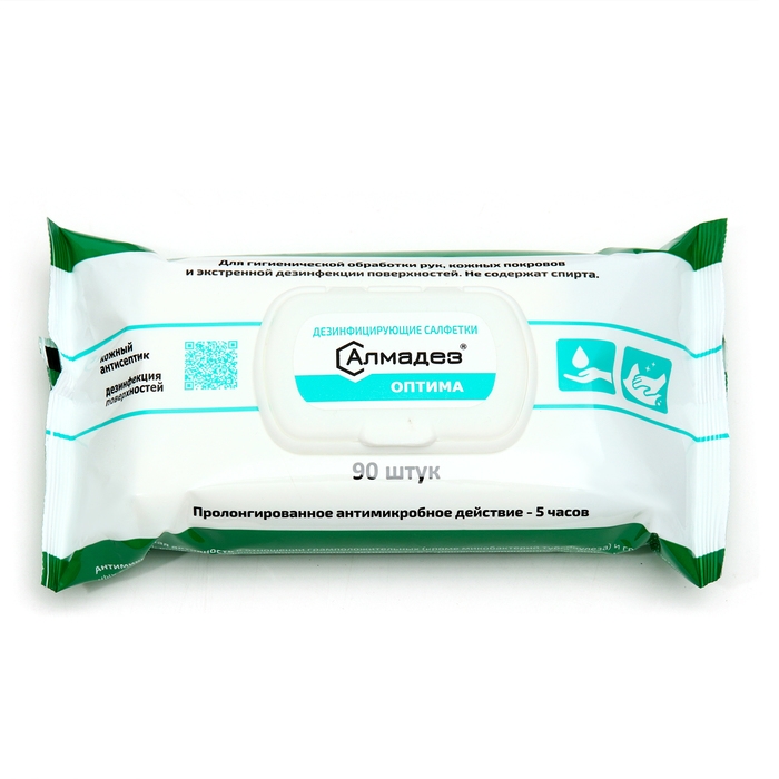 Салфетки влажные Алмадез-Оптима, 90 шт Салфетки влажные Алмадез-Оптима, 90 шт