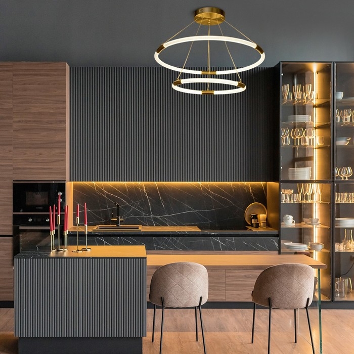 Светильник Светильник "Рингас" 2хLED 68Вт 3000-6000К золото 57х57х120 см BayerLux