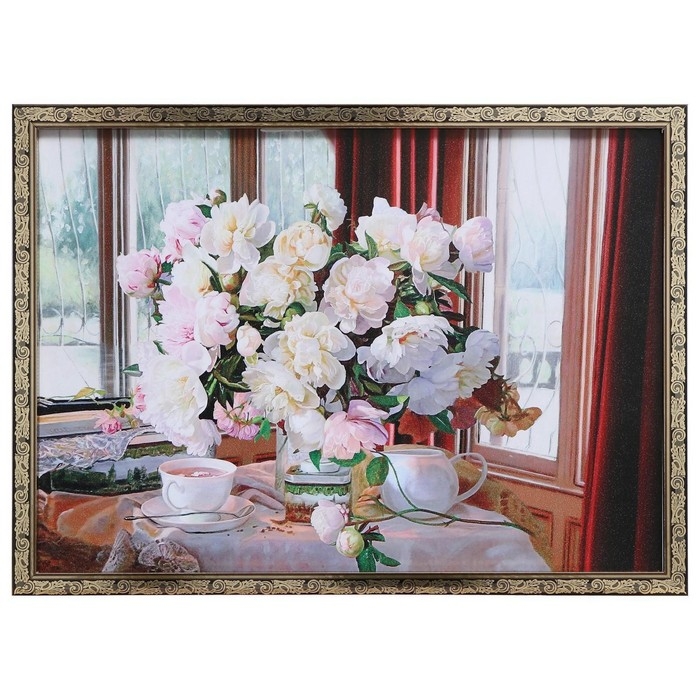 Картина  Картина "Букет на столе" 56*76 см, рама микс