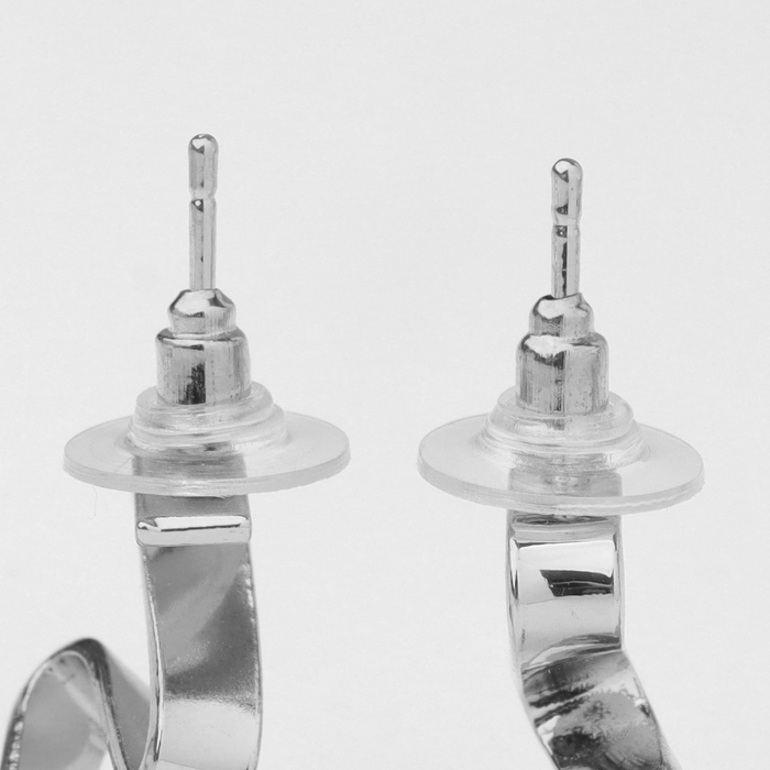 Серьги металл «Богема» спираль, цвет серебро Серьги металл «Богема» спираль, цвет серебро