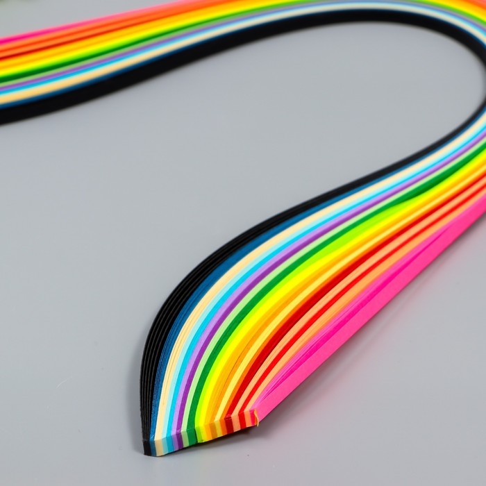 Полоски для квиллинга Полоски для квиллинга "Цветные" (н-р 240 полос) ширина 0,5 см длина 54 см 26х11х0,5 см