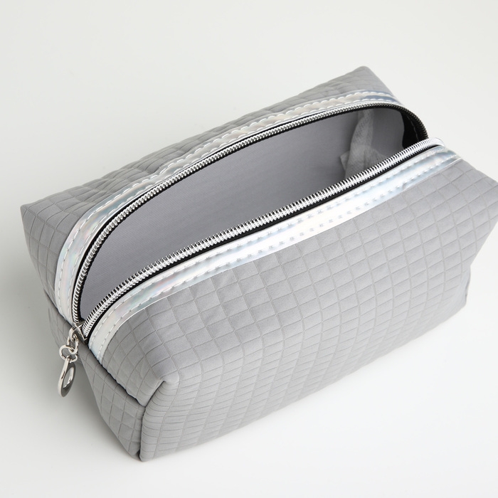 Косметичка на молнии, цвет серый Косметичка на молнии, цвет серый