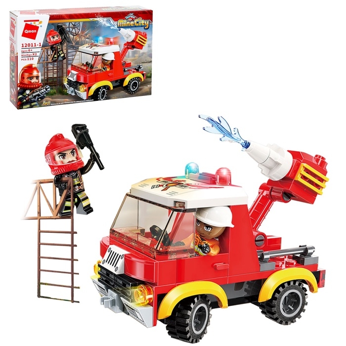 Конструктор блочный для мальчиков Пожарные «Огнеборцы», 110 деталей Конструктор блочный для мальчиков Пожарные «Огнеборцы», 110 деталей