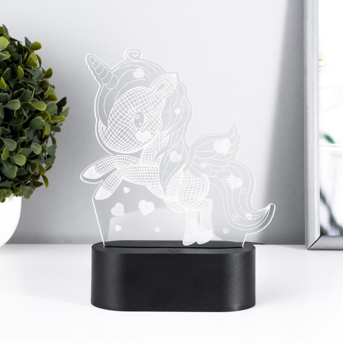 Светильник сенсорный Светильник сенсорный "Единорожек" LED USB (90см) от батареек 3xАА черный 14х5,5х18,5 см RISALUX 765