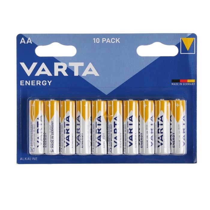 Батарейка алкалиновая Varta Energy, AA, LR6-10BL, 1.5В, блистер, 10 шт. Батарейка алкалиновая Varta Energy, AA, LR6-10BL, 1.5В, блистер, 10 шт.