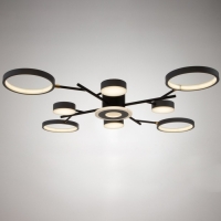 Люстра с ПДУ 2300/9GR LED 190Вт 3000-6000К серый 85х85х9 см BayerLux