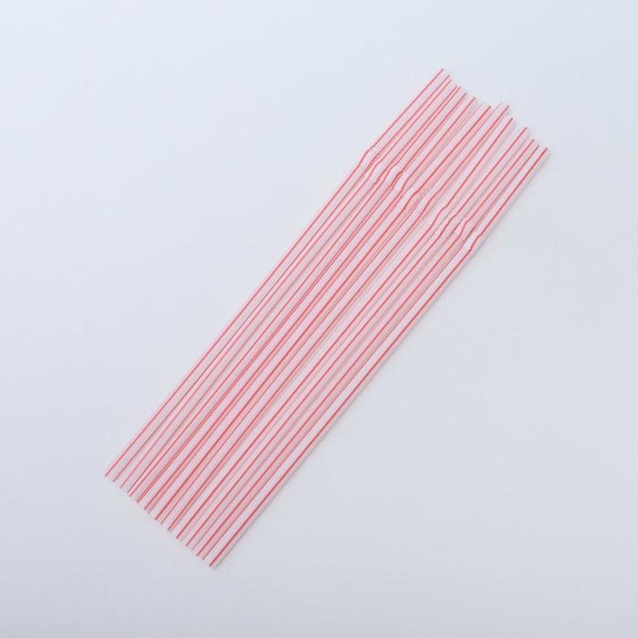 Трубочки одноразовые гофрированные для напитков, 21 см, d=5 мм, 50 шт, с гофрой, цвет белый Трубочки одноразовые гофрированные для напитков, 21 см, d=5 мм, 50 шт, с гофрой, цвет белый