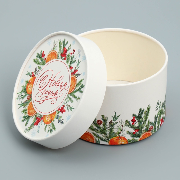 Набор шляпных коробок 3 в 1 «Акварельный», 16 х 10, 14 х 9, 13 х 8.5 см, Новый год Набор шляпных коробок 3 в 1 «Акварельный», 16 х 10, 14 х 9, 13 х 8.5 см, Новый год