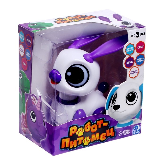 Робот кролик «Питомец» IQ BOT, интерактивный: с записью звуков, реагирует на хлопки, звук, свет, на батарейках, розовый Робот кролик «Питомец» IQ BOT, интерактивный: с записью звуков, реагирует на хлопки, звук, свет, на батарейках, розовый