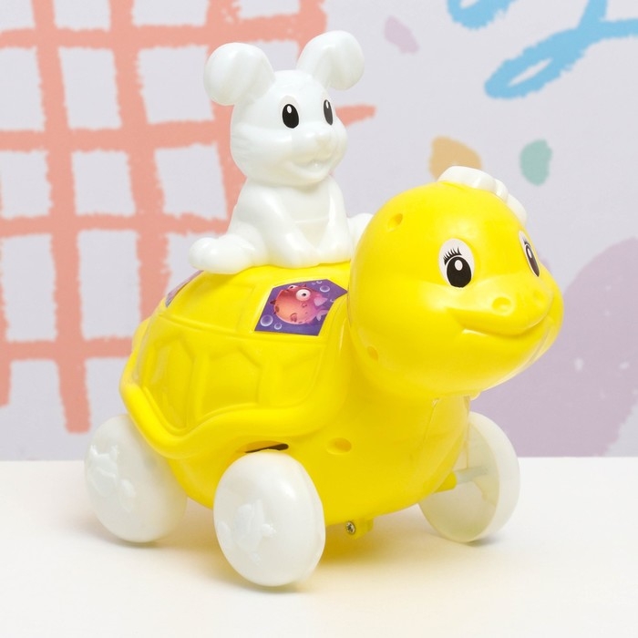 Развивающая игрушка - каталка детская  Развивающая игрушка - каталка детская "Черепаха", 18 х 10 х 11 см, микс