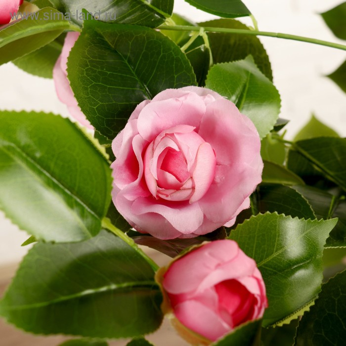 Куст искусственный  Куст искусственный "Роза кустовая" с горшком, 120 см, микс