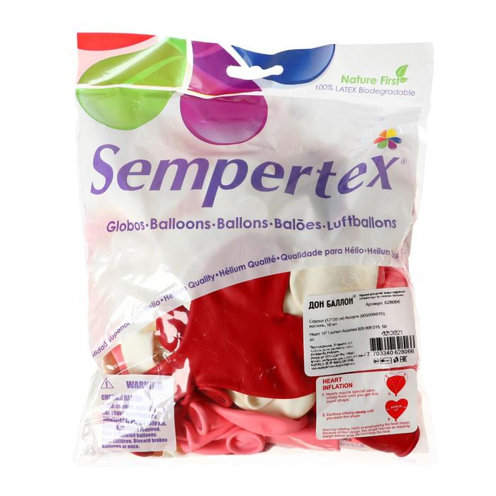 Шар латексный 12 Шар латексный 12", пастель, набор 50 шт., цвет красный