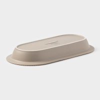 Блюдо Magistro Jarwah Lausanne, 32×15,5 см, фарфор, бежевое