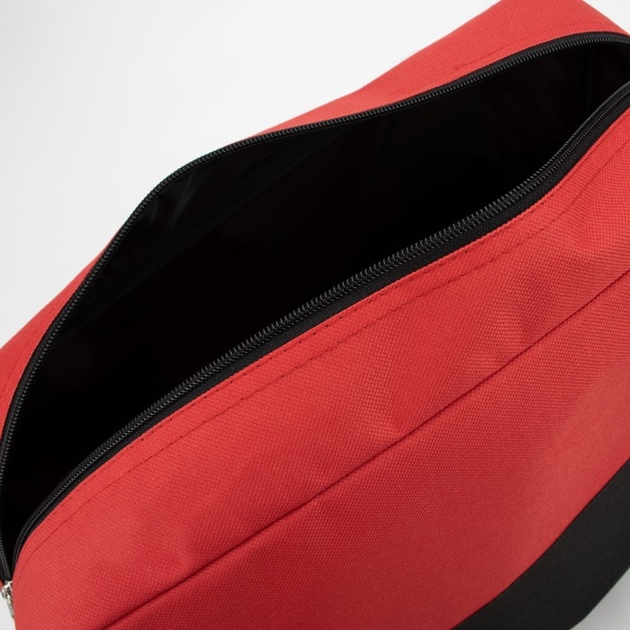 Сумка спортивная на молнии, длинный ремень, маленький размер, цвет чёрный/красный Сумка спортивная на молнии, длинный ремень, маленький размер, цвет чёрный/красный