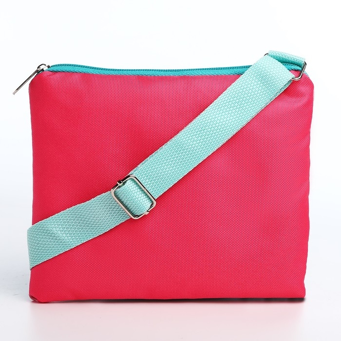 Сумка детская для девочки на молнии, цвет розовый/бирюзовый Сумка детская для девочки на молнии, цвет розовый/бирюзовый