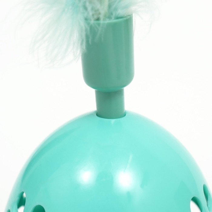 Игрушка-неваляшка  Игрушка-неваляшка "Перьевой фонтан" для кошек, 20 см, микс цветов