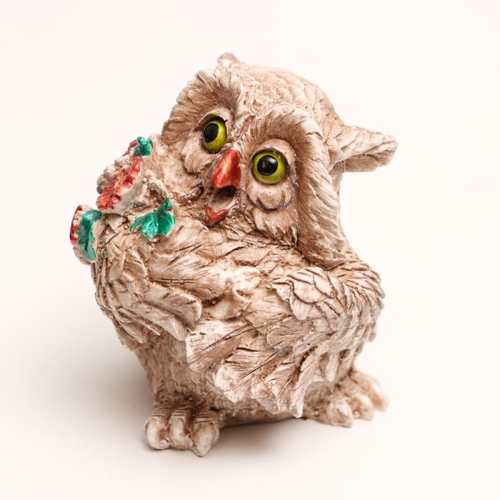 Фигура Фигура "Сова с букетом" 8х6х6см