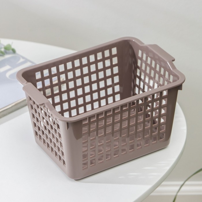 Корзина для хранения, 15×21×12 см, цвет МИКС Корзина для хранения, 15×21×12 см, цвет МИКС