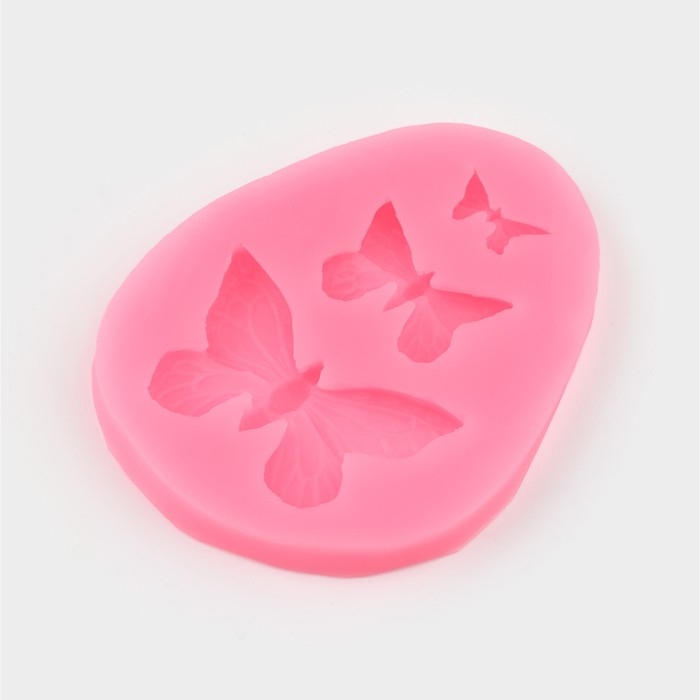 Молд «Бабочки», силикон, 7,5×6×1 см, цвет МИКС Молд «Бабочки», силикон, 7,5×6×1 см, цвет МИКС
